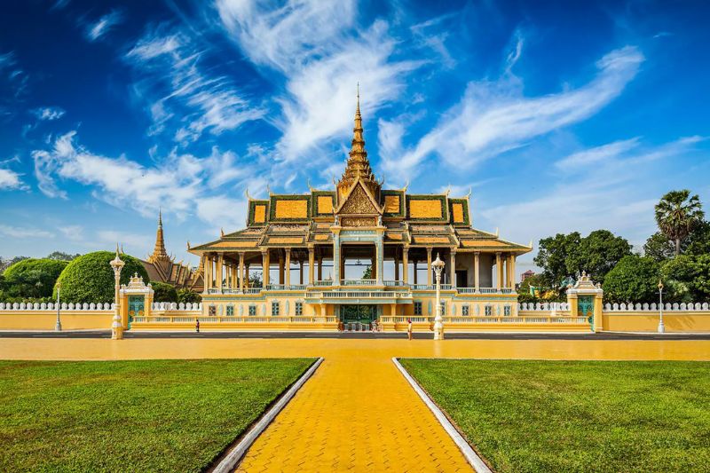 Royal Palace of Cambodia in Phnom Penh City