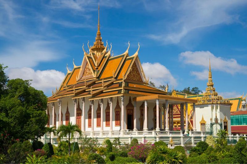 Silver Pagoda in Phnom Penh City Cambodia